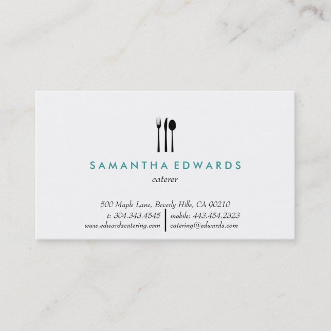 Catering Business Card (Front)