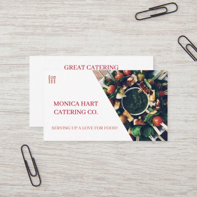Catering Business Card (Front/Back In Situ)