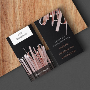 Catering Business Cards Modern Food Restaurant