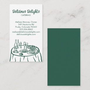 Catering Chef Event Planning Food Prep CUSTOM Business Card