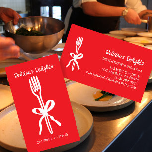 Catering Chef Event Planning Food Prep CUSTOM Business Card