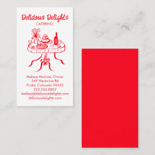 Catering Chef Event Planning Food Prep CUSTOM Business Card