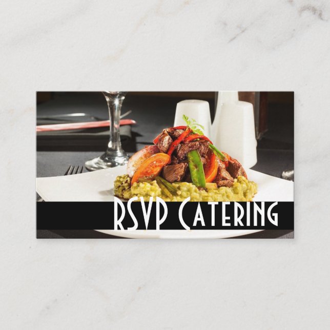 Catering Chef Wedding Planner Food Restaurant Enclosure Card (Front)