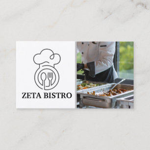 Catering Logo Staff Serving Buffet Business Card