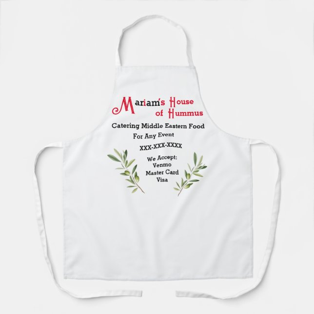 “Catering” Medium Size Apron (Front)