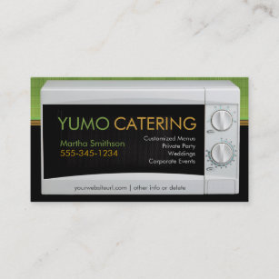 Catering Microwave Hospitality Business Card