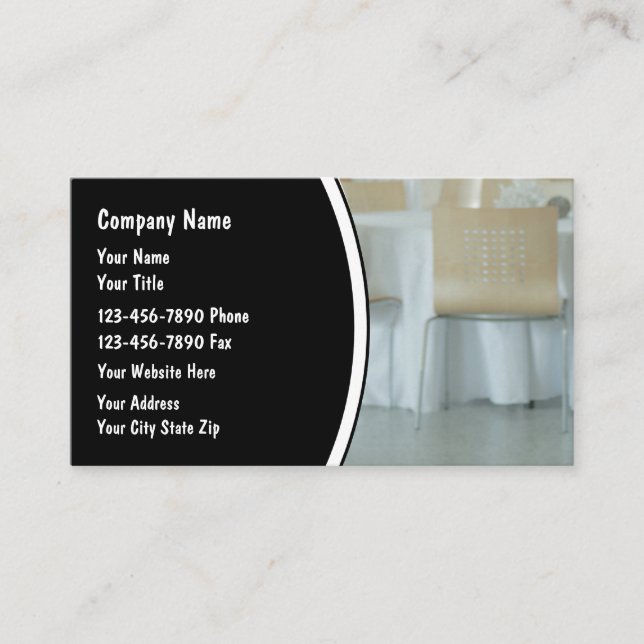 Catering Modern Business Cards (Front)