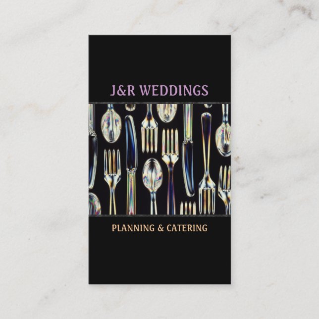 Catering Party Wedding Planner Restaurant Business Card (Front)