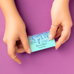 Catering Personal Chef Restaurant Drips Glitter Business Card