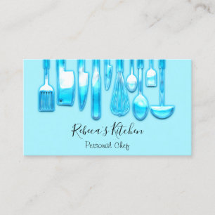 Catering Personal Chef Restaurant Ocean Blue Business Card