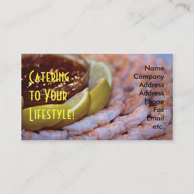 Catering Service Business Card (Front)