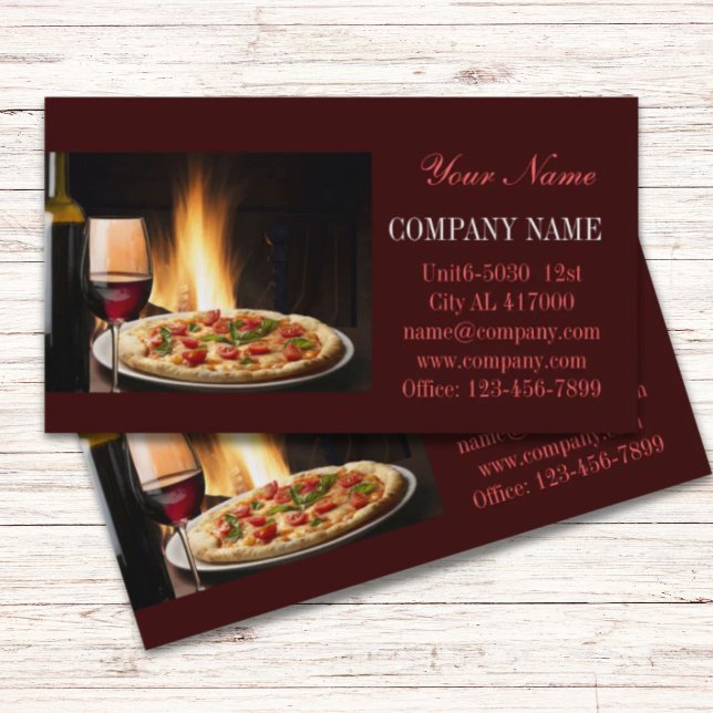 catering service deli shop Italian Food pizza Business Card (catering service deli shop Italian Food pizza Business Card)