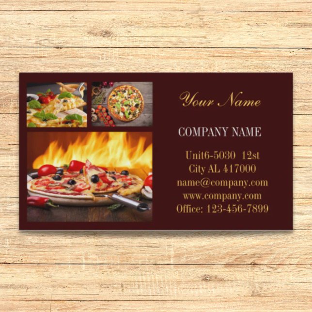 catering service deli shop Italian Food pizza Business Card (catering service deli shop Italian Food pizza Business Card)