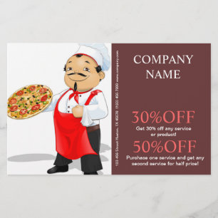 catering service deli shop Italian Food pizza Flyer