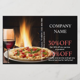 catering service deli shop Italian Food pizza Flyer