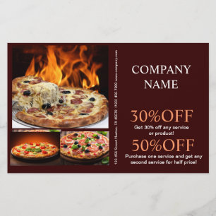 catering service deli shop Italian Food pizza Flyer