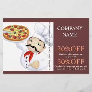 catering service deli shop Italian Food pizza Flyer