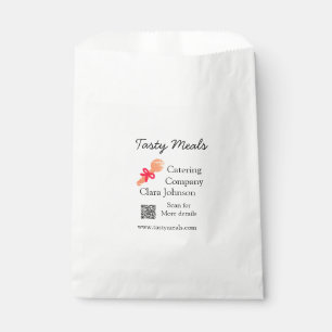 Catering services add name QR code website bakery  Favour Bag