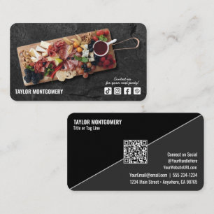 Catering Social Media QR Code Business Card