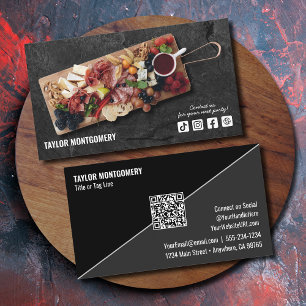 Catering Social Media QR Code Business Card