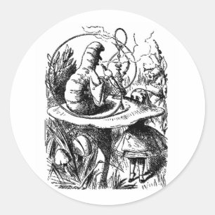 Caterpillar Alice's Adventures in Wonderland Classic Round Sticker