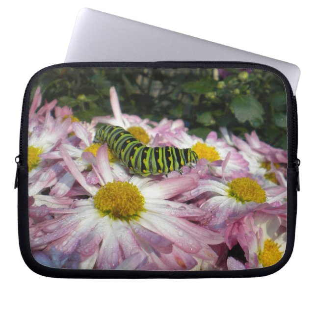 Caterpillar and Asters Laptop Sleeve (Front)