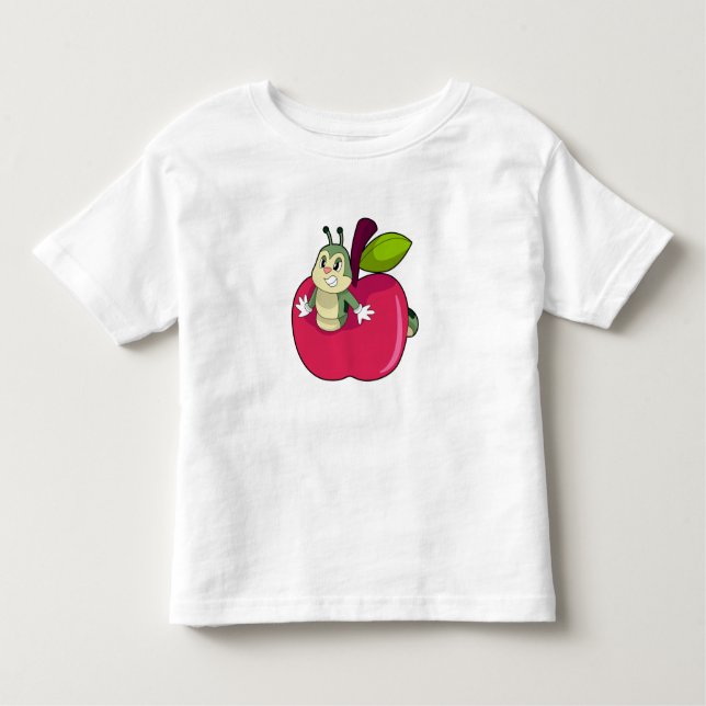 Caterpillar Apple Toddler T-Shirt (Front)