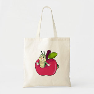 Caterpillar Apple Tote Bag