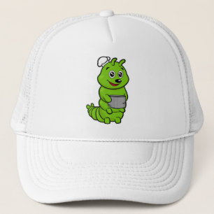 Caterpillar as Cook with Cooking pot Trucker Hat