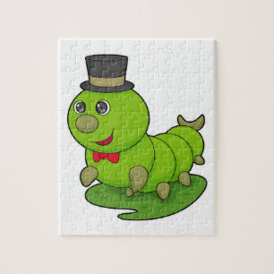 Caterpillar as Gentleman with Cylinder Jigsaw Puzzle