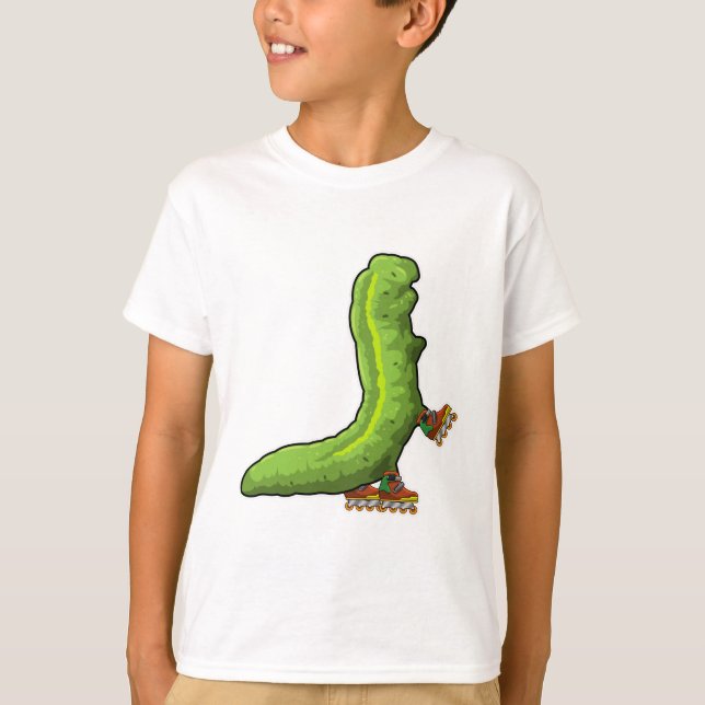 Caterpillar as Inline skater with Inline skates T-Shirt (Front)
