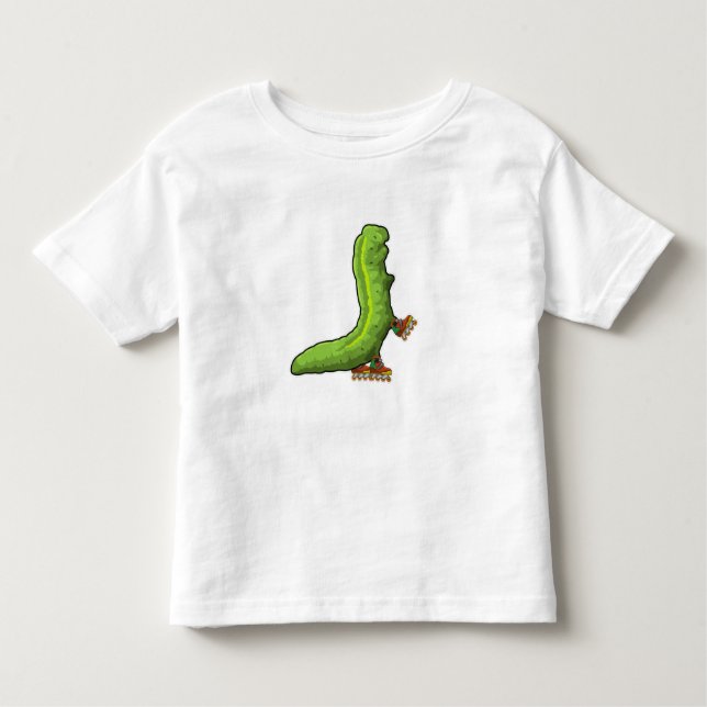 Caterpillar as Inline skater with Inline skates Toddler T-Shirt (Front)