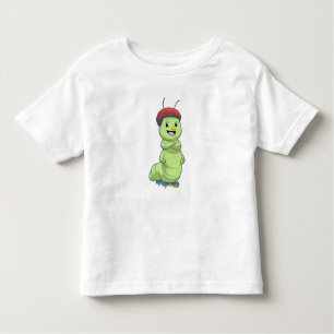 Caterpillar as Inline skater with Roller skates.pn Toddler T-Shirt