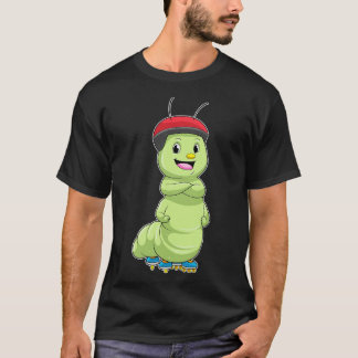 Caterpillar as Inline skater with Roller skates T-Shirt