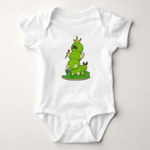Caterpillar as King with Crown Baby Bodysuit