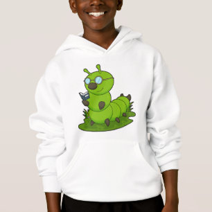 Caterpillar as Nerd with Glasses & Book