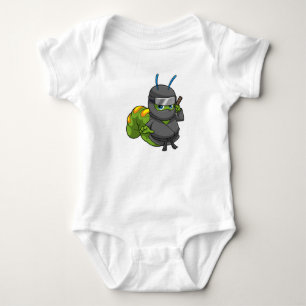 Caterpillar as Ninja with Sword Baby Bodysuit