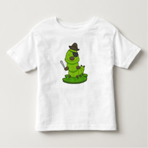 Caterpillar as Pirate with Sword Toddler T-Shirt