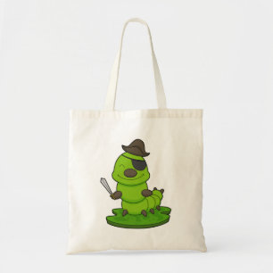 Caterpillar as Pirate with Sword Tote Bag