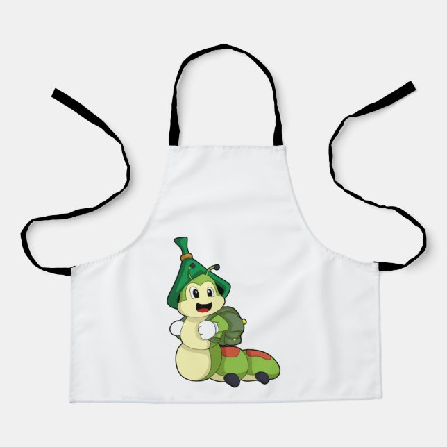 Caterpillar as Student with Backpack Apron (Front)