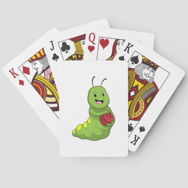 Caterpillar at Bowling with Bowling ball Playing Cards (Back)