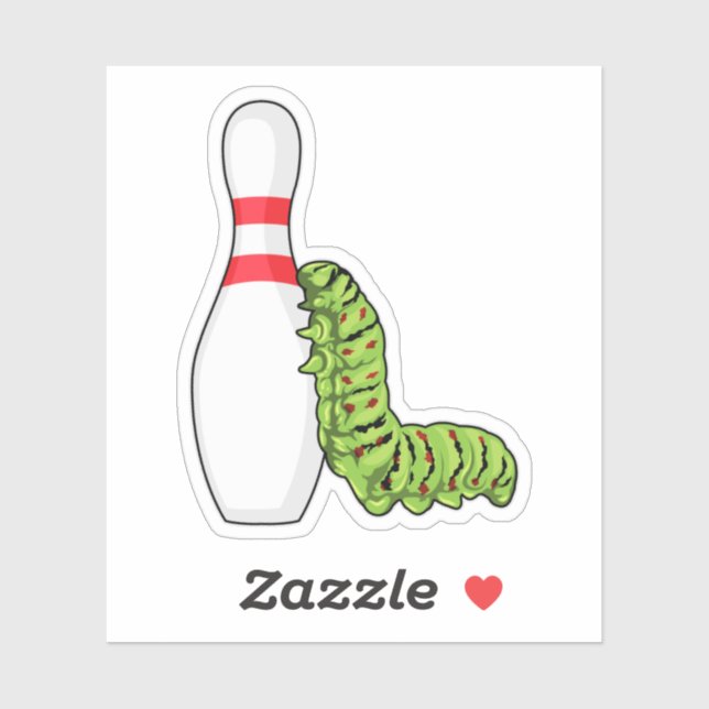 Caterpillar at Bowling with Bowling pin (Sheet)