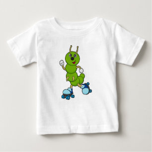 Caterpillar at Inline skating with Roller skates Baby T-Shirt