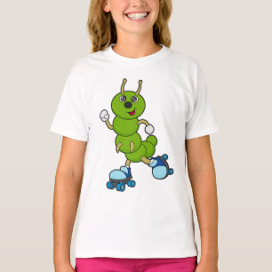 Caterpillar at Inline skating with Roller skates T-Shirt