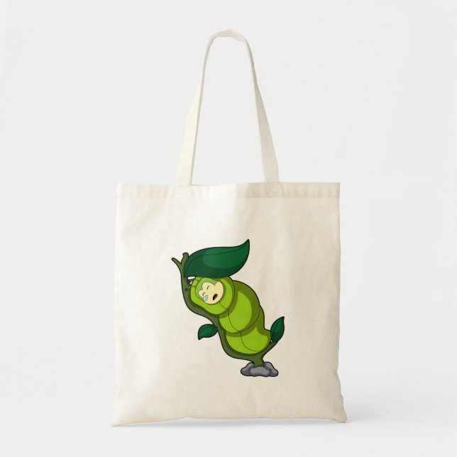 Caterpillar at Sleeping with Leaf Tote Bag (Front)