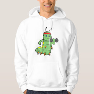Caterpillar at Strength training with Dumbbell Hoodie