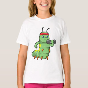 Caterpillar at Strength training with Dumbbell T-Shirt
