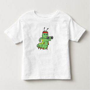 Caterpillar at Strength training with Dumbbell Toddler T-Shirt