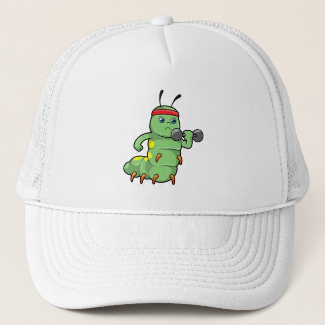 Caterpillar at Strength training with Dumbbell Trucker Hat (Front)