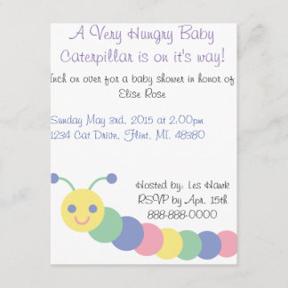 Caterpillar Baby Shower Invitation